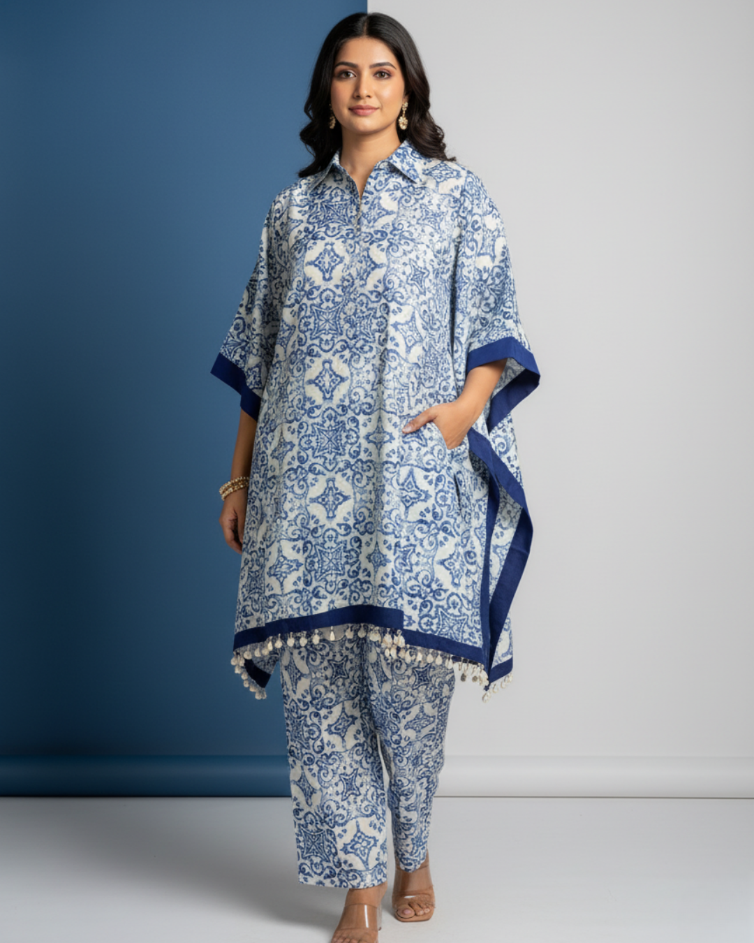 Cambric Cotton Co-ord Set Kaftan Style– Lightweight & Elegant