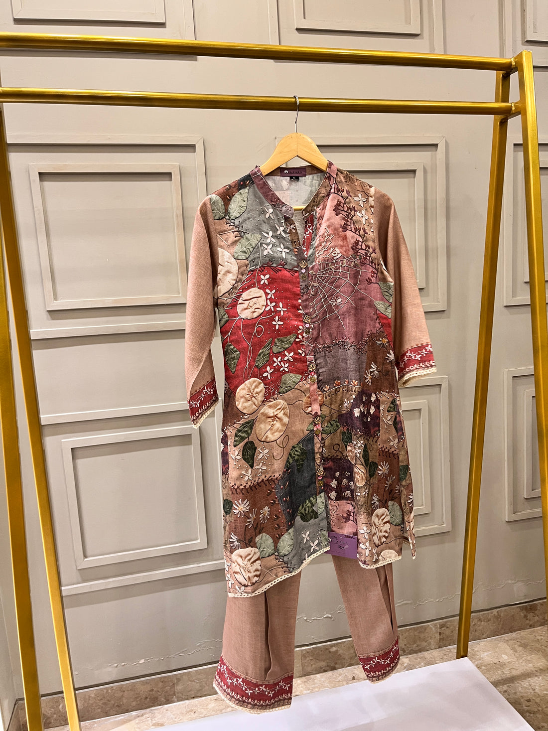 Pure Linen Printed Coord Set