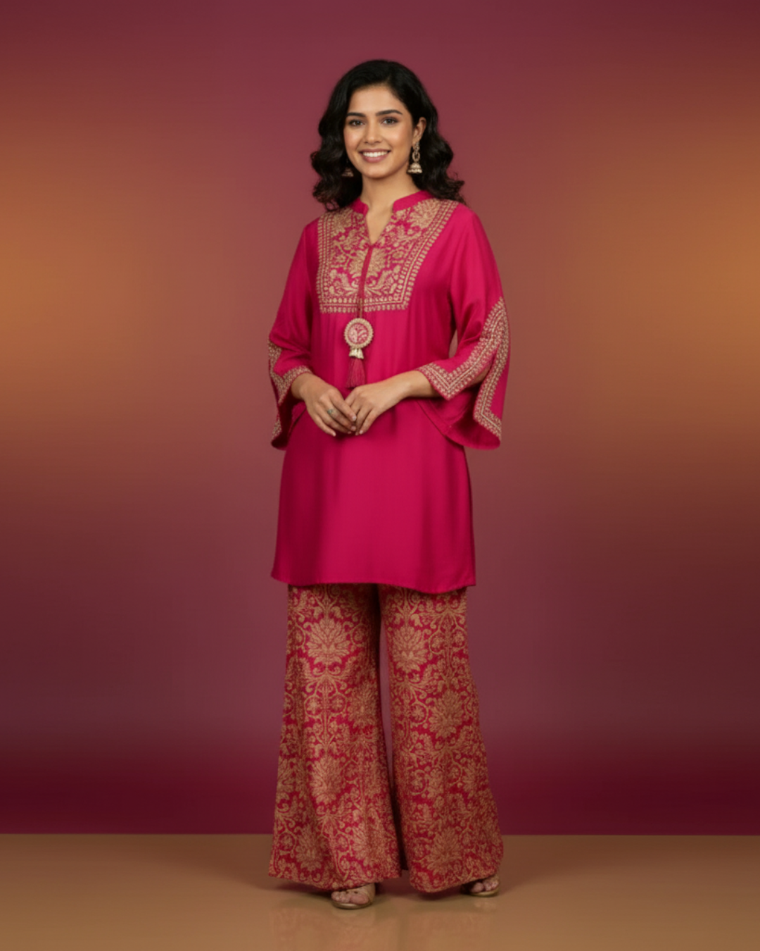 Hot Pink Formal Ready-to-Wear Cord Set