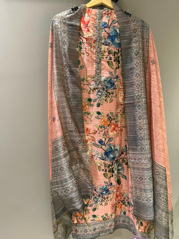 Soft tissue pink unstitched suit