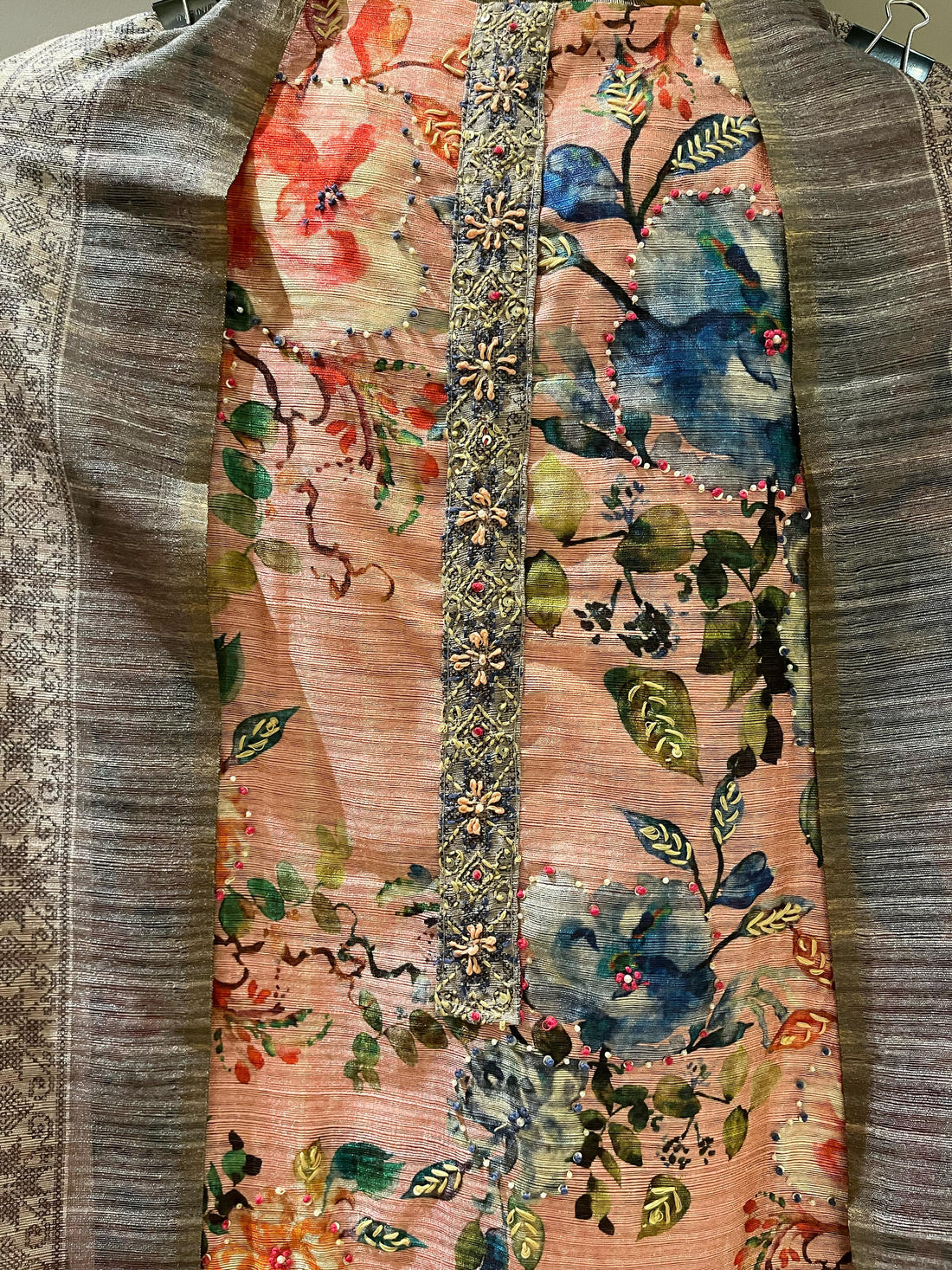 Soft tissue pink unstitched suit