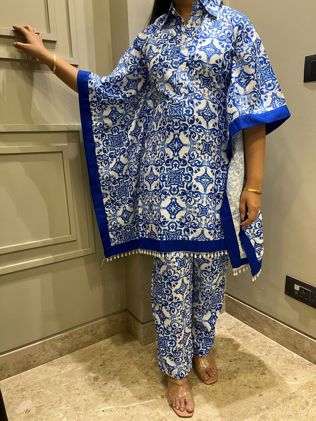 Cambric Cotton Co-ord Set Kaftan Style– Lightweight & Elegant