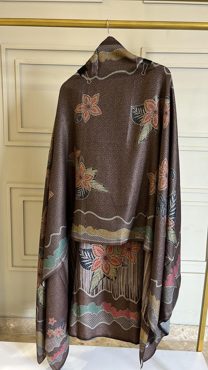 Brown Woolen Unstitched Suit